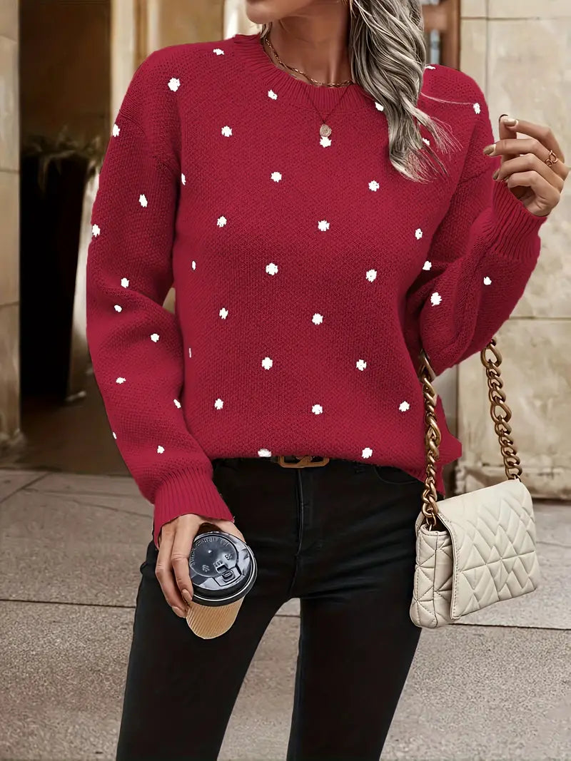 Gabriela – langärmliger poker-dot-pullover