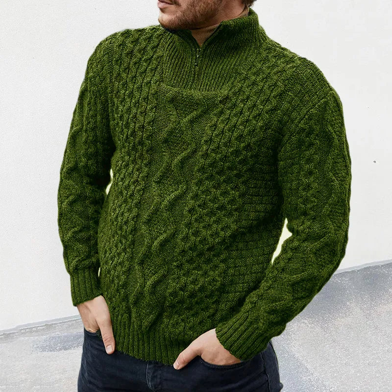 SolidStyle - Stehkragen Pullover mit Reißverschluss