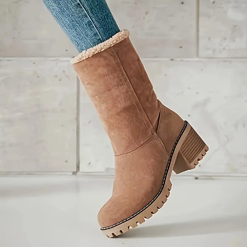 SENA | PLUSH-LINIERTE WINTER-PLATTFORM-ANKELESTIEFEL