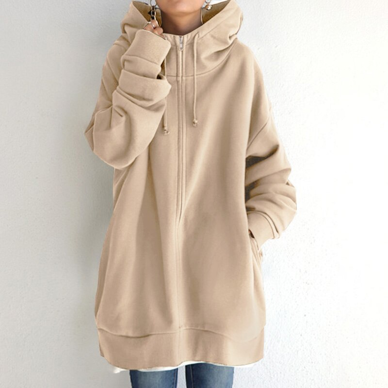 Kuscheliger Winter Pullover Hoodie in Übergröße - Cassandra