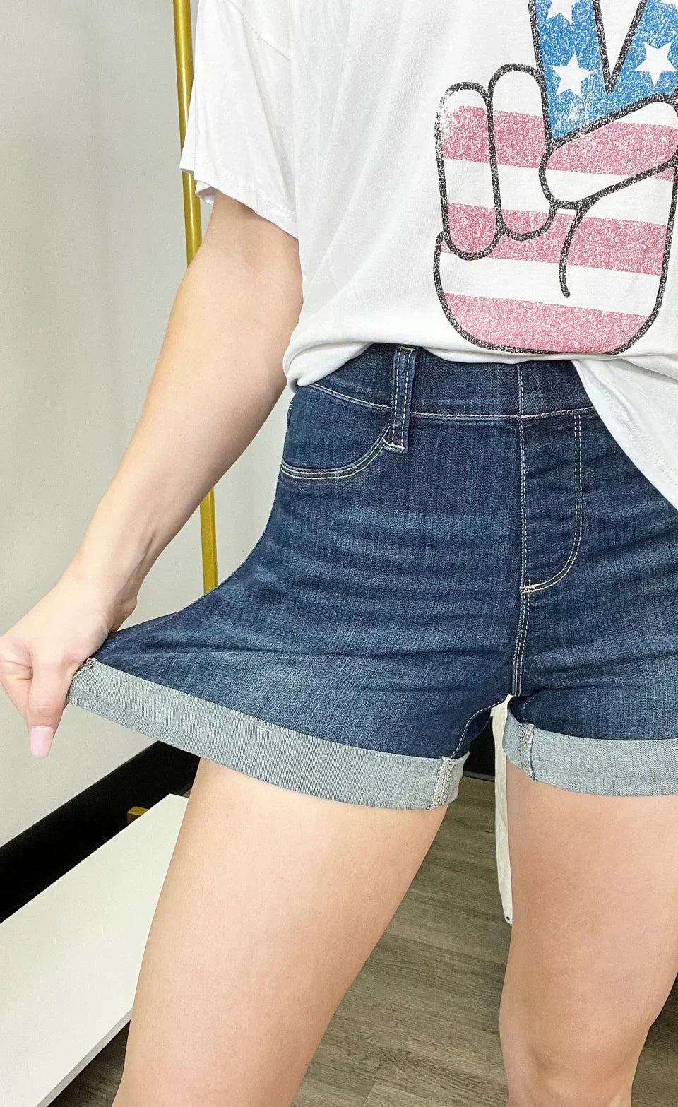 Judy Blue - Bequeme Shorts aus Stretch-Denim