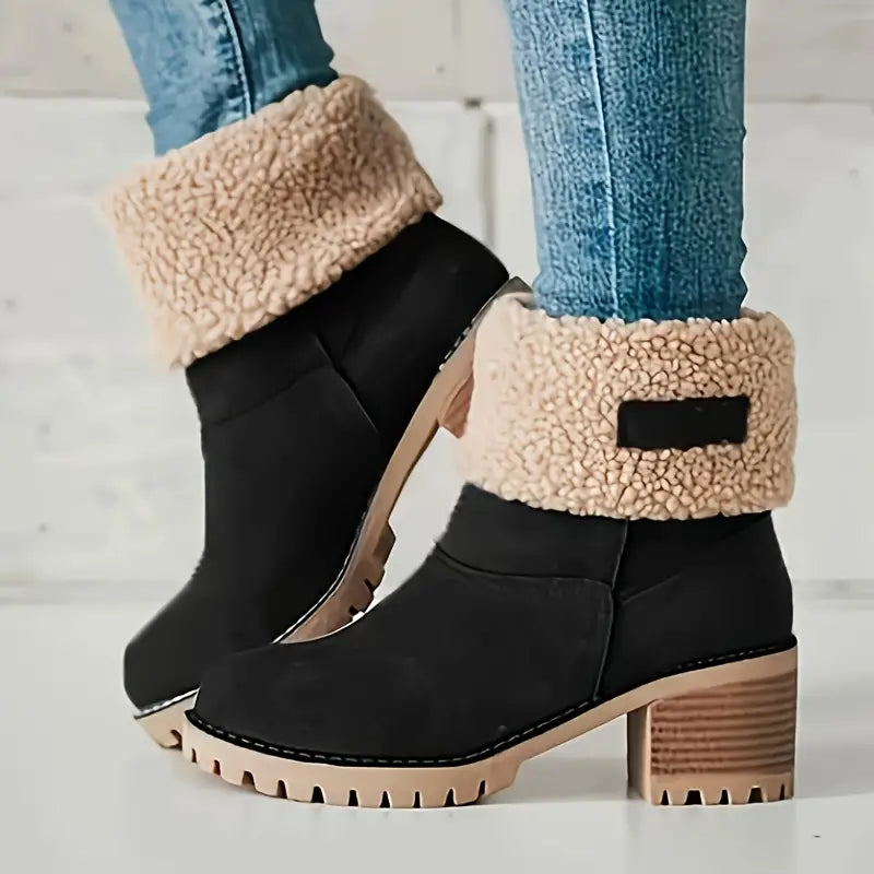 SENA | PLUSH-LINIERTE WINTER-PLATTFORM-ANKELESTIEFEL