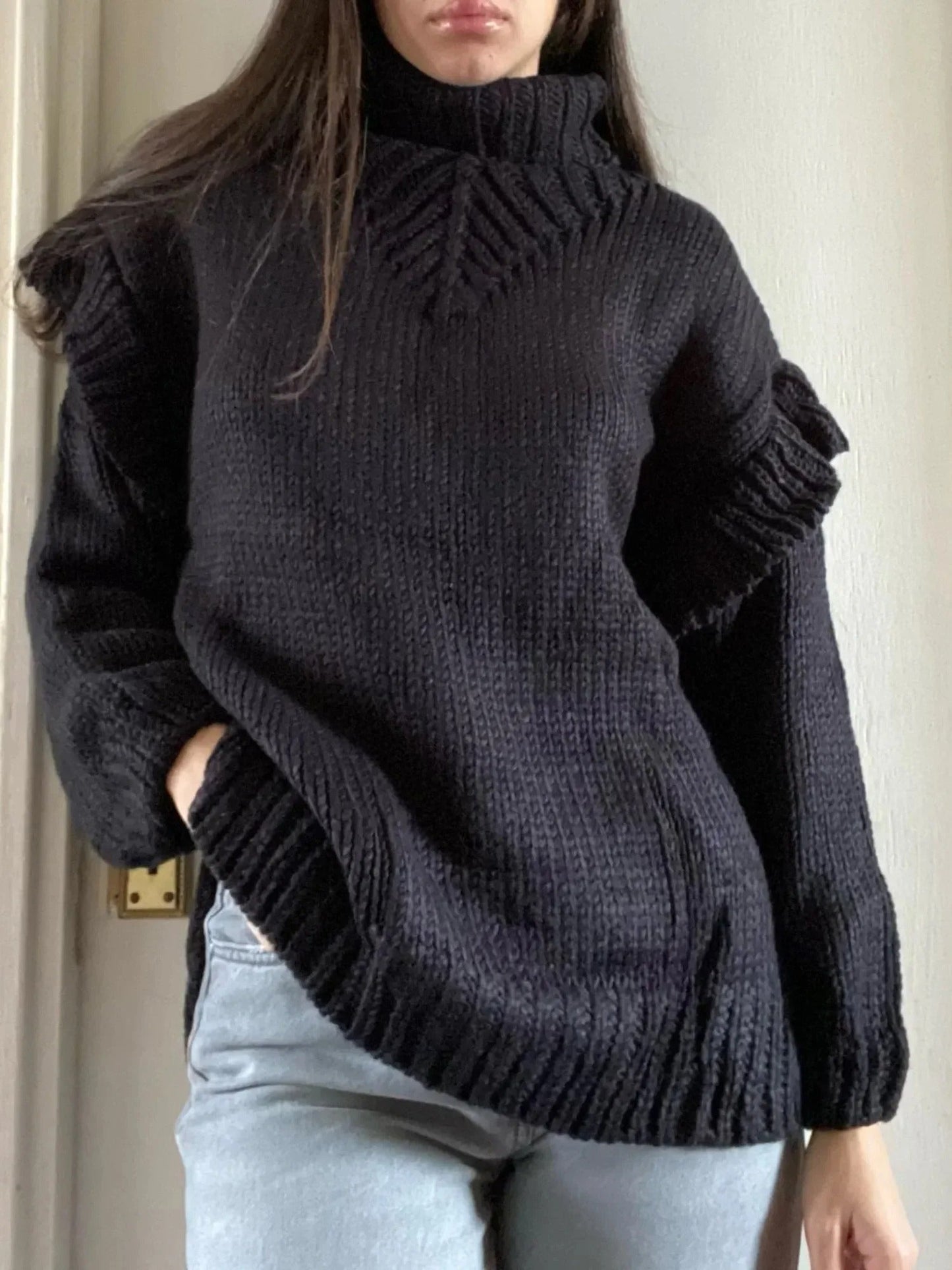 Stella | Lässiger Strickpullover mit halblangem Kragen