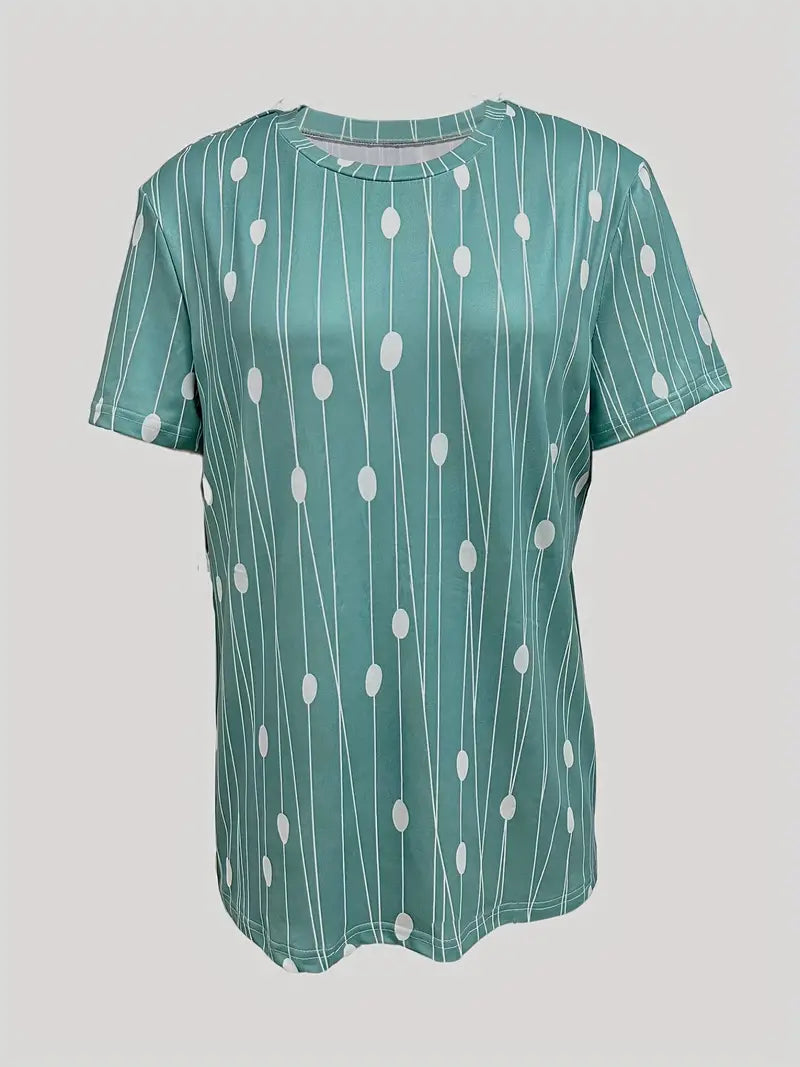 Mary – t-shirt mit rundhalsausschnitt und polka-dot-print