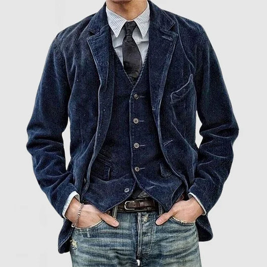 Peppino - Herren Vintage Kord Revers Jacke