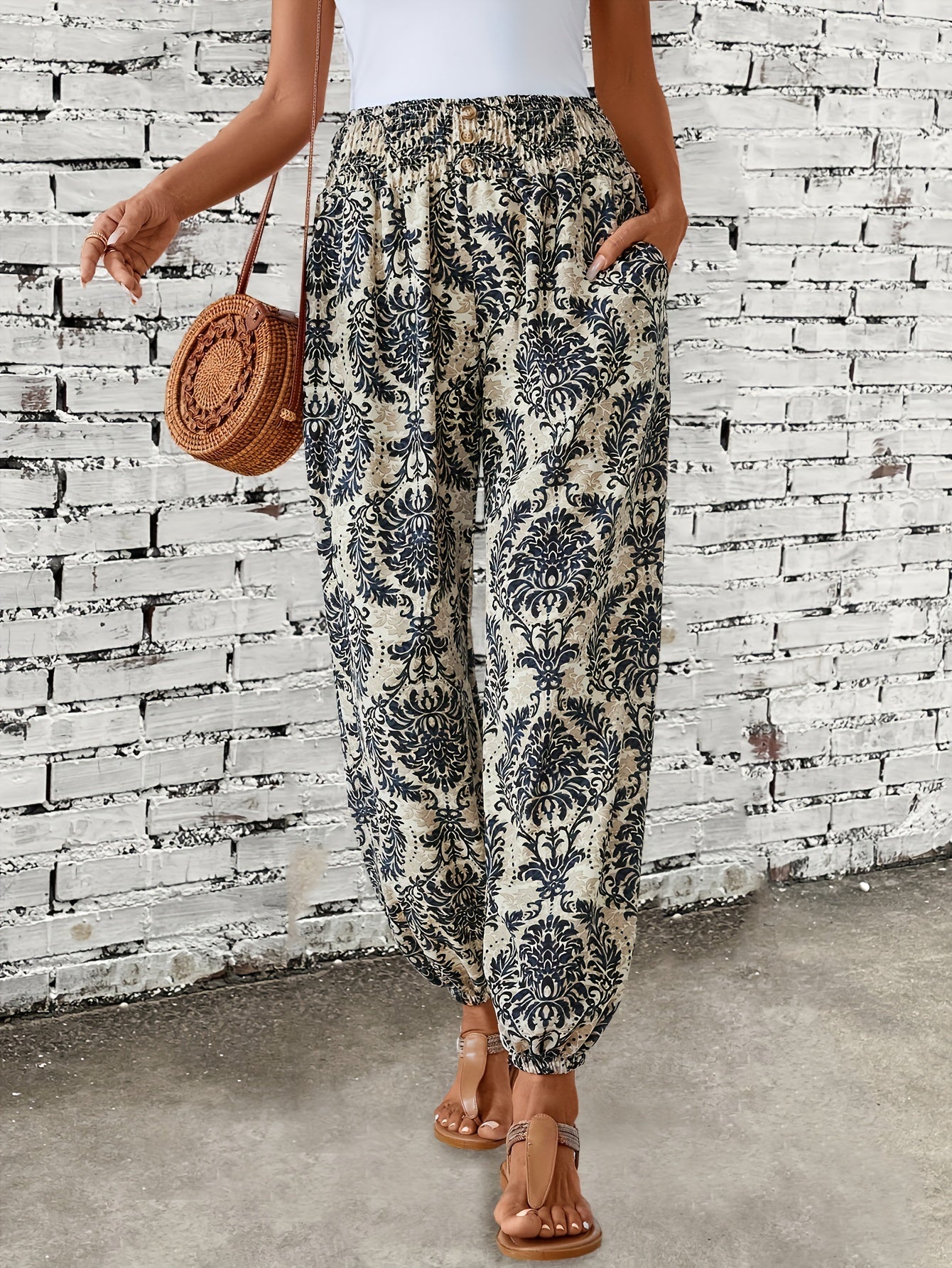 Marit | Ethnische grafische Boho-Hose