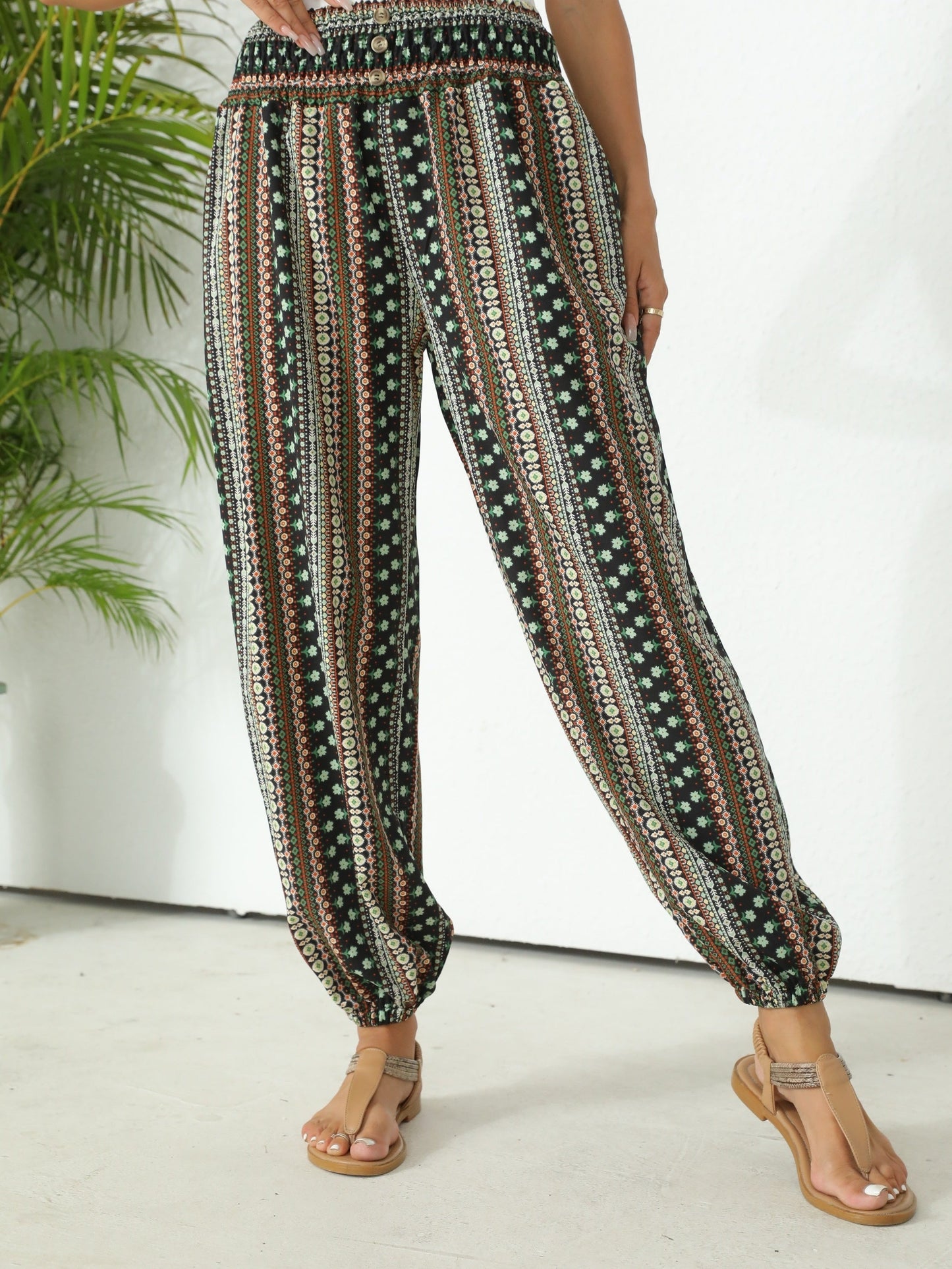 Marit | Ethnische grafische Boho-Hose