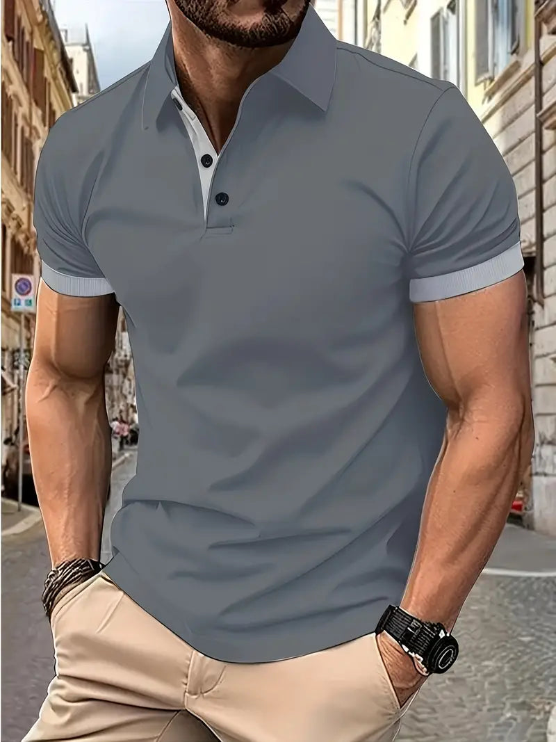 William – lässiges colorblock-shirt für herren