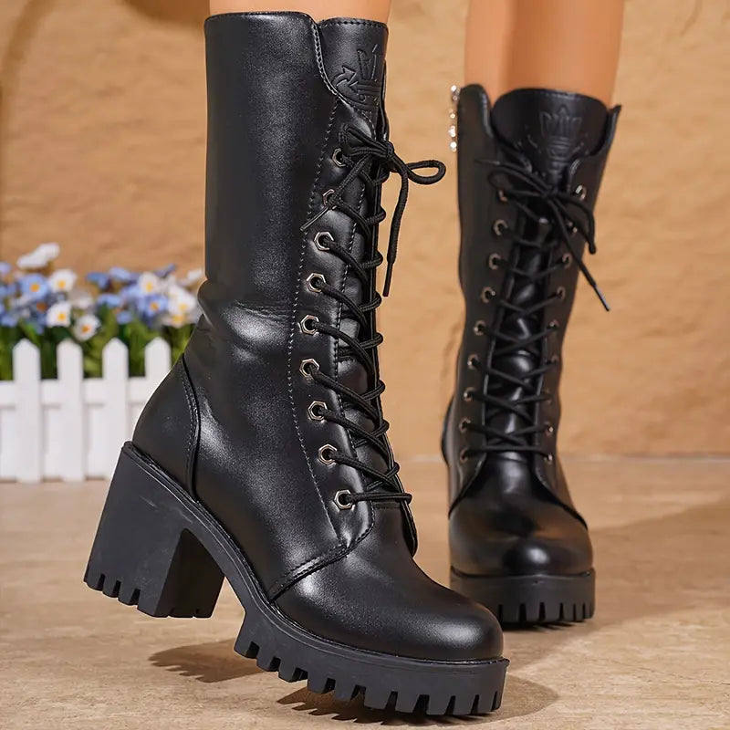 Lilo | Elegante halbhohe Damenstiefel mit Wade