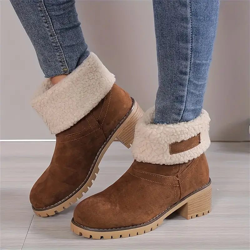 SENA | PLUSH-LINIERTE WINTER-PLATTFORM-ANKELESTIEFEL