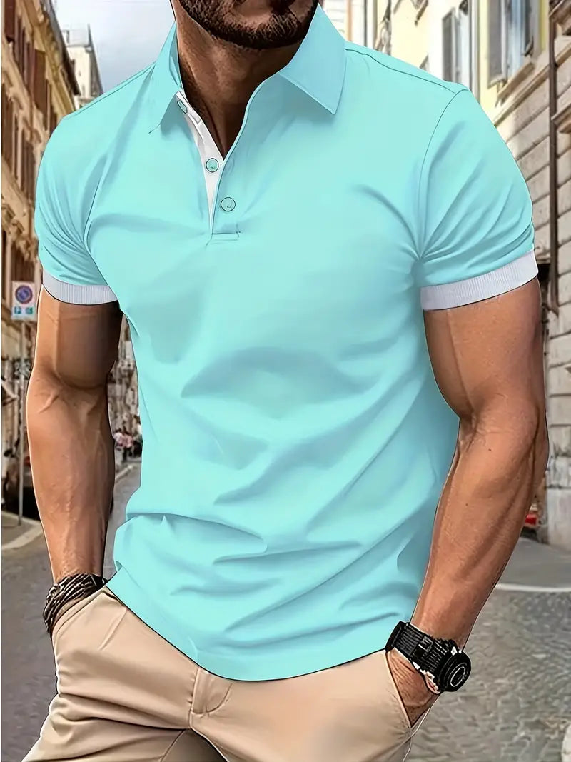 William – lässiges colorblock-shirt für herren