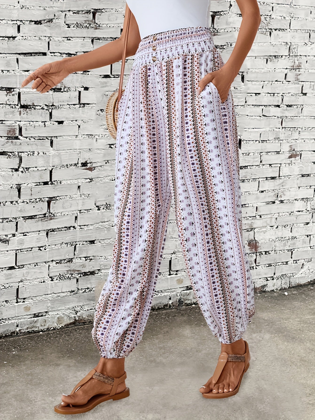 Marit | Ethnische grafische Boho-Hose