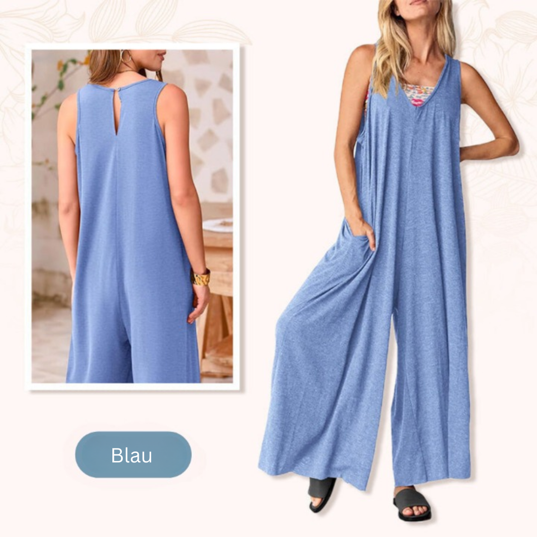 Rhea™ - Klassischer V-Ausschnitt-Jumpsuit