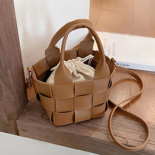 Leather Mini Basket Bag