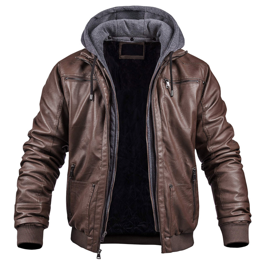 BENJAMIN 2.0 - Stilvolle Premium Leder-Winter-Jacke mit Kapuze