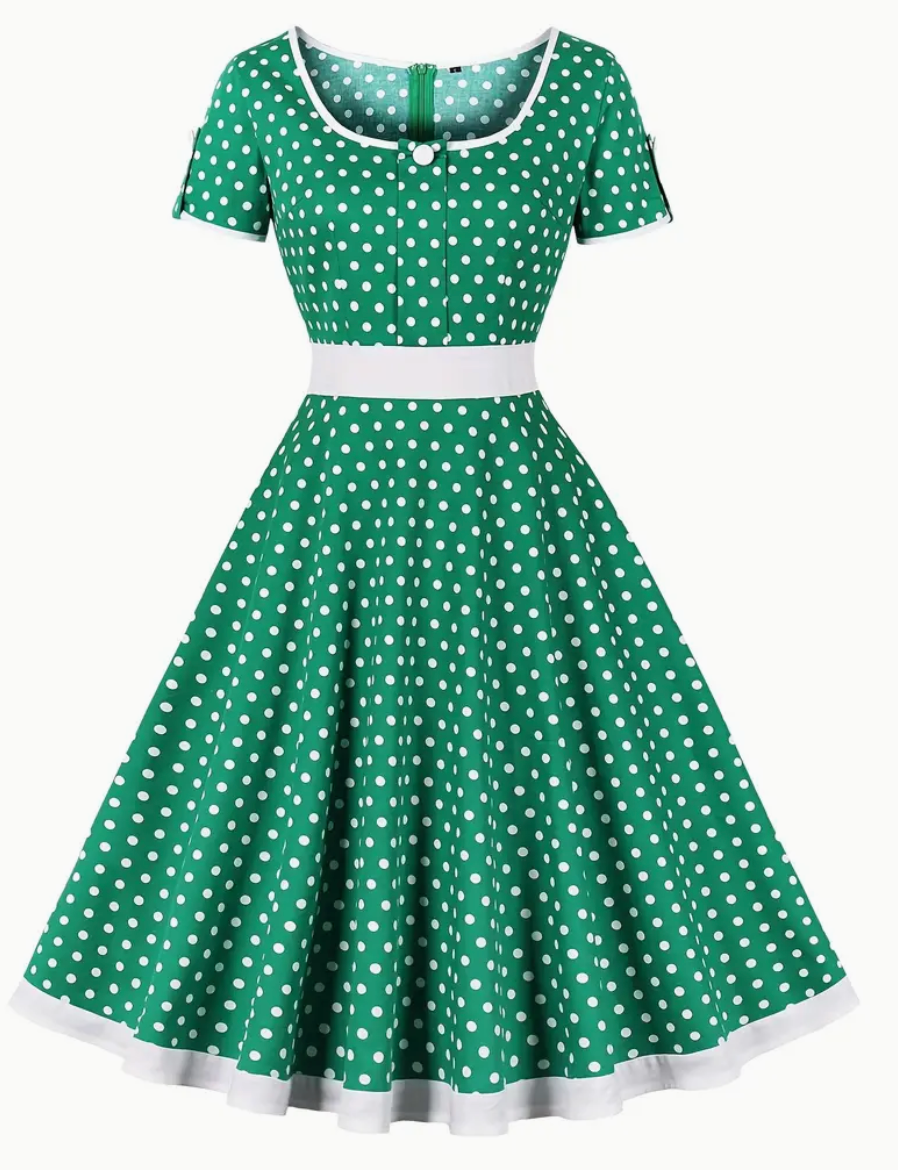 Retro Chic – wunderschönes vintage-polkakleid für frühling/sommer