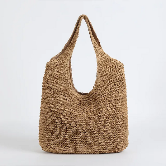 Marlene | Elegante Stroh Strandtasche