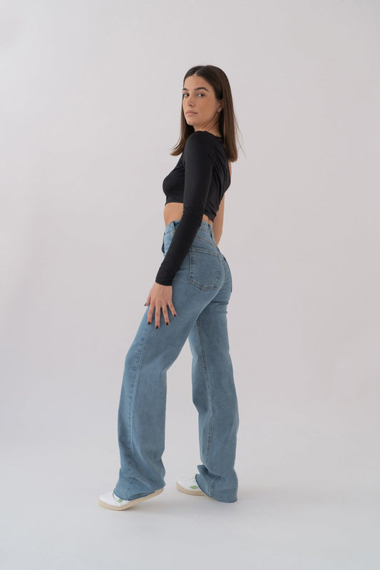 Prairie | Hellblaue Jeans mit weitem Bein