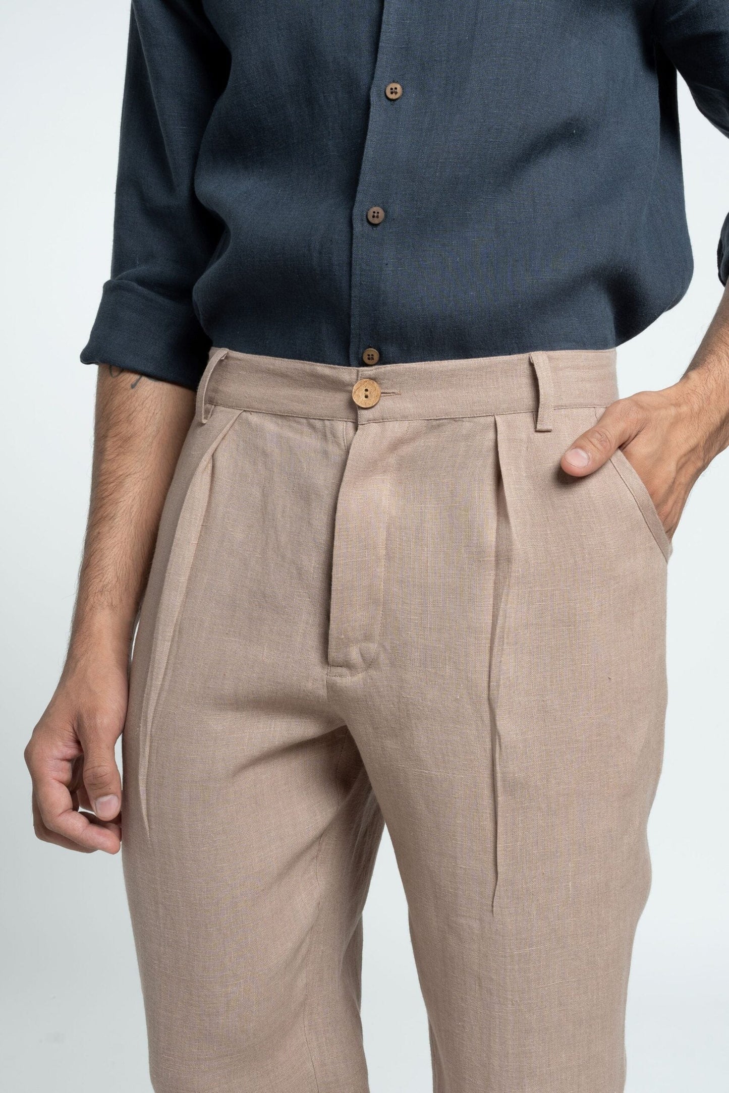 Modalayda- Leinenhose (Muted Mocha)