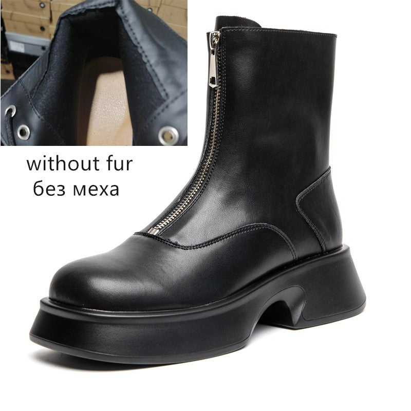 Cory | Damen Leder Mode Winterstiefel