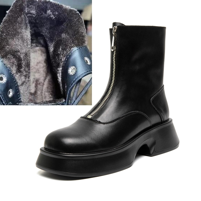 Cory | Damen Leder Mode Winterstiefel