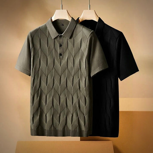 LEONARD PIERCE POLO SHIRT GESTRICKT