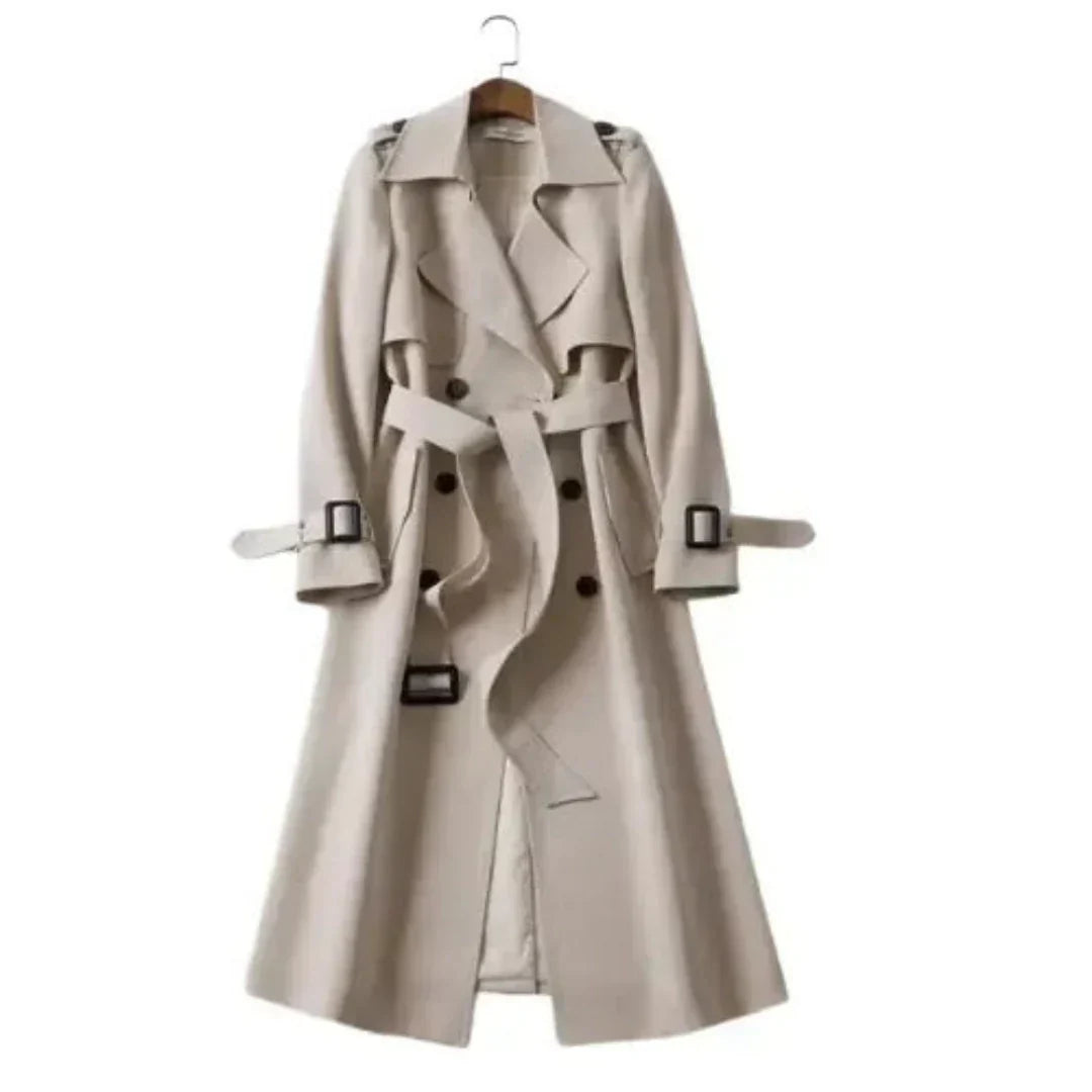 Leonoran | Damen Warme Trench Mantel | Lange