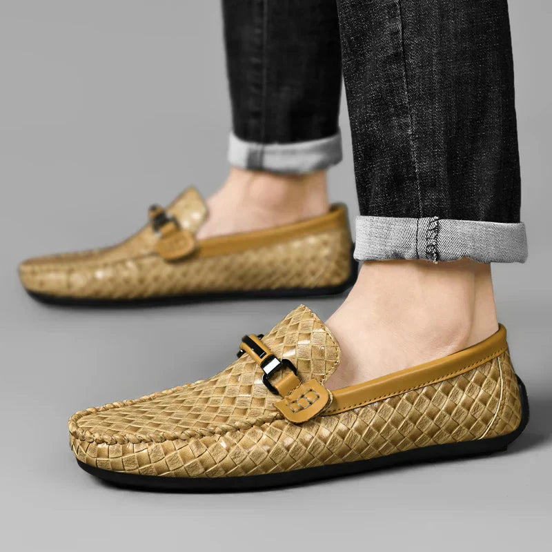 Pauline | Leder Herren schuhe Slip on Mokassins Herren atmungsaktiv mode