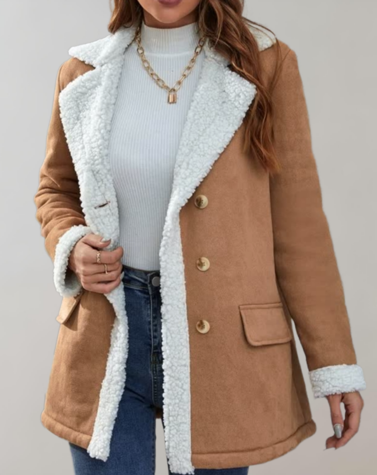 Nahia – stylische fleece-winterjacke