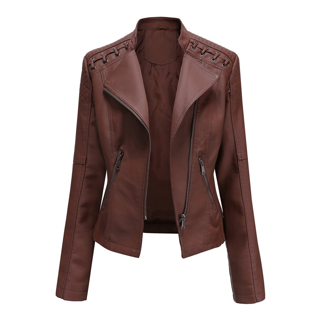 Miaria | Damen Stylische Biker Jacke | Langarm