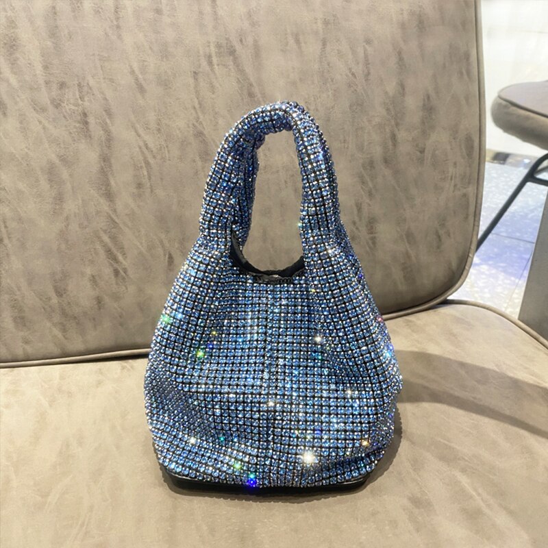 Bellachicha Damen Glitzernde Abendtasche - Strass Tragbare Handtasche für Party, Abiball, Hochzeit