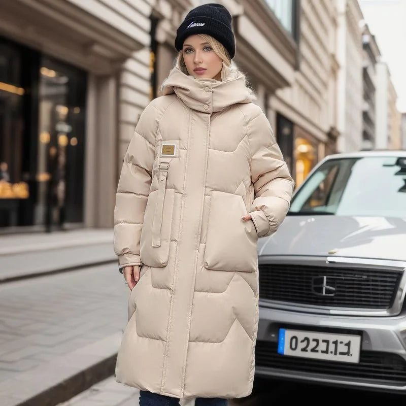 Eleonora | Trendige und warme lange Winterjacke