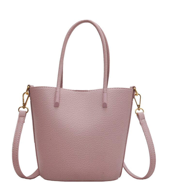 Bellachicha Damen Eimer Tasche Puristische Farbe Chic Tragbare Composite-Tasche