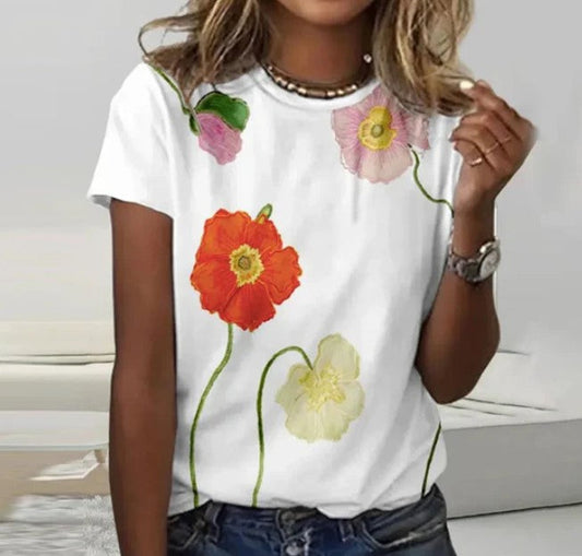 Sophia - mohnblumen-shirt