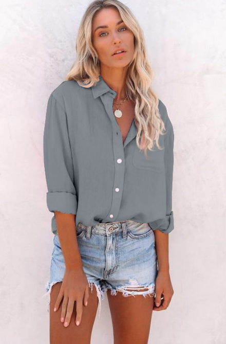 Sidney – lässige button-down-bluse