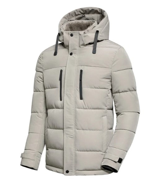 Justin - herren-winterjacke mit abnehmbarer kapuze