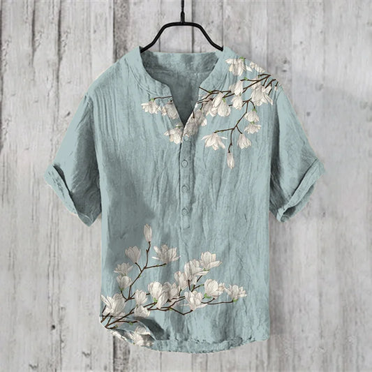 Michi - Japanisches Vintage-Shirt mit kurzen Ärmeln