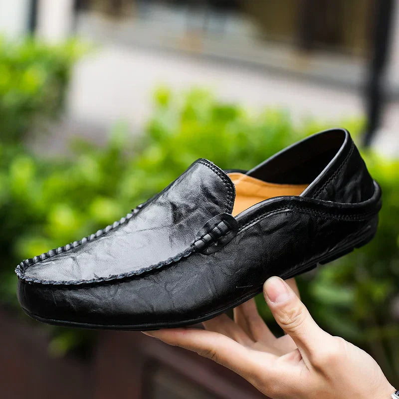 Hugo | Leder Loafers Herren atmungsaktiv und rutschfest