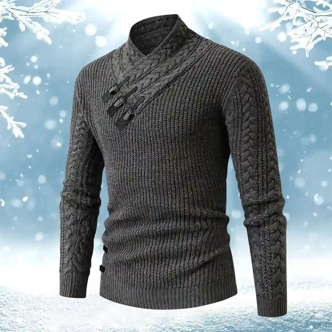 Ely - Warmer halber Rollkragenpullover im Vintage-Stil