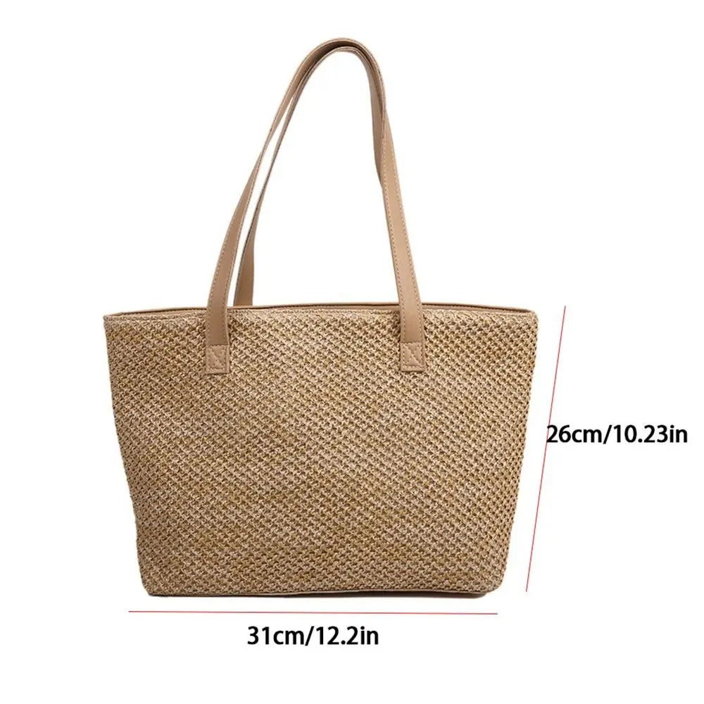 Bellachicha - Bohemian gewebte Strohtasche für Frauen