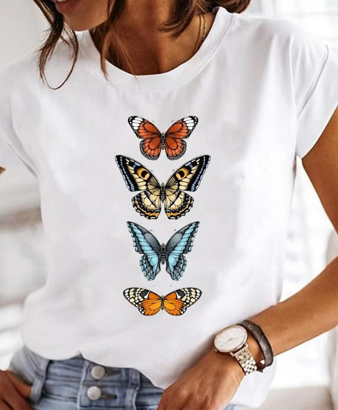 Olivia - Super stylisches T-Shirt mit extravaganten Sommer Designs