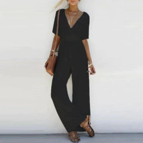 Jesse - Eleganter Damen Jumpsuit mit V-Ausschnitt