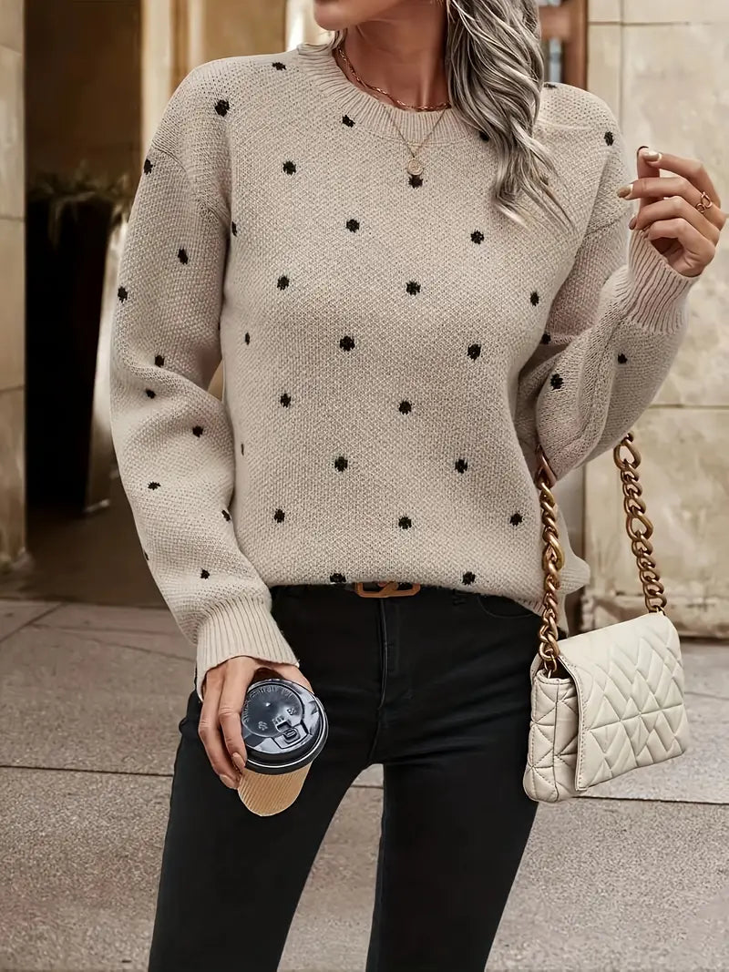 Gabriela – langärmliger poker-dot-pullover