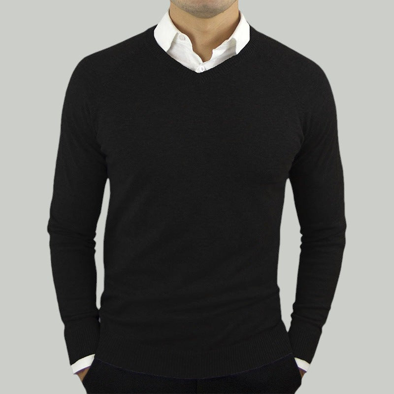 Frid | Herren Pullover langarm slim fit V-Ausschnitt