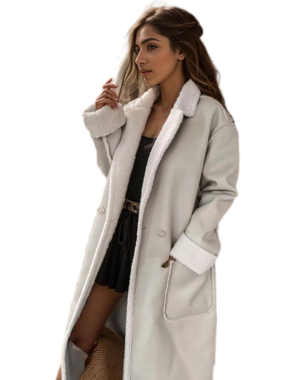 Emma | Dicker trenchcoat aus leder