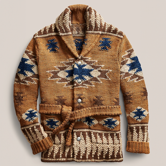 Callum - Warmer Pullover aus Jacquard-Wolle