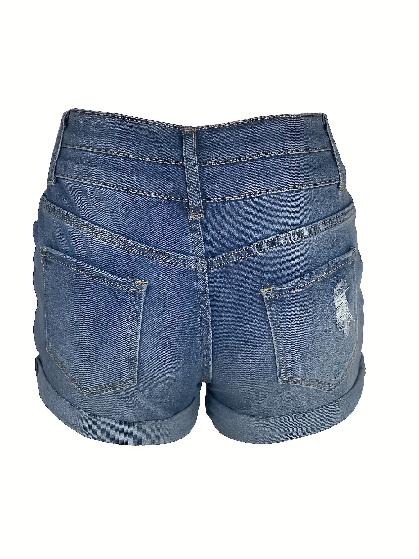 Sanne | Jeansshorts mit Stretch und Taschen