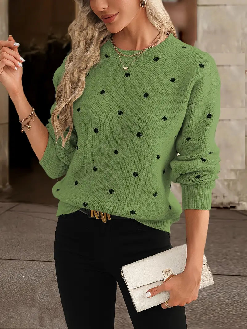 Gabriela – langärmliger poker-dot-pullover