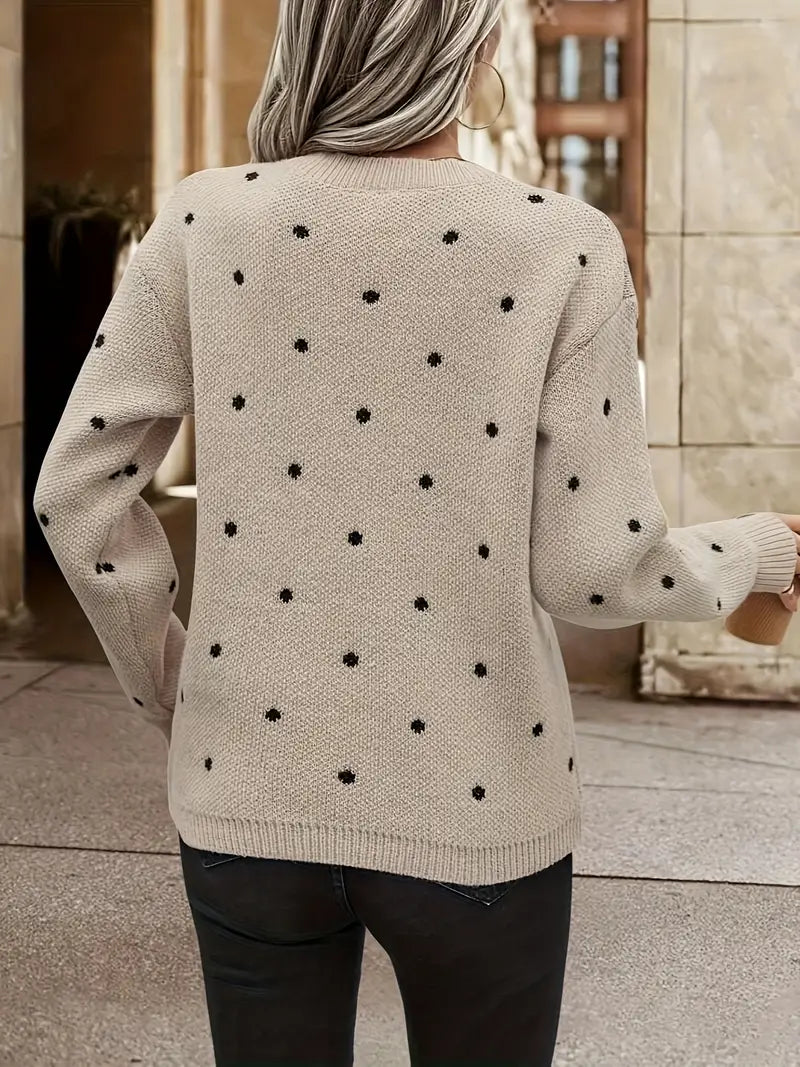 Chloe – pullover mit polka-dot-muster