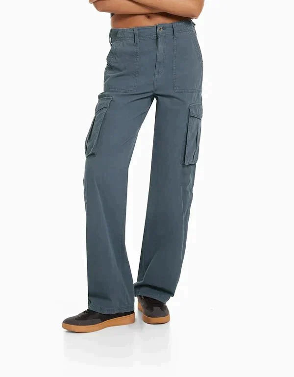 Janan | Damen Cargohose mit gerader Passform